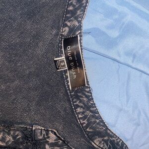 Blue Blush Washed Denim Top